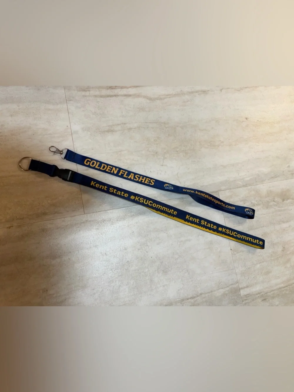 Kent State University Golden Flashes Navy & Gold Lanyard Key Holder